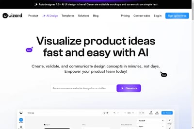 Uizard | UI Design Made Easy, Powered By AI preview